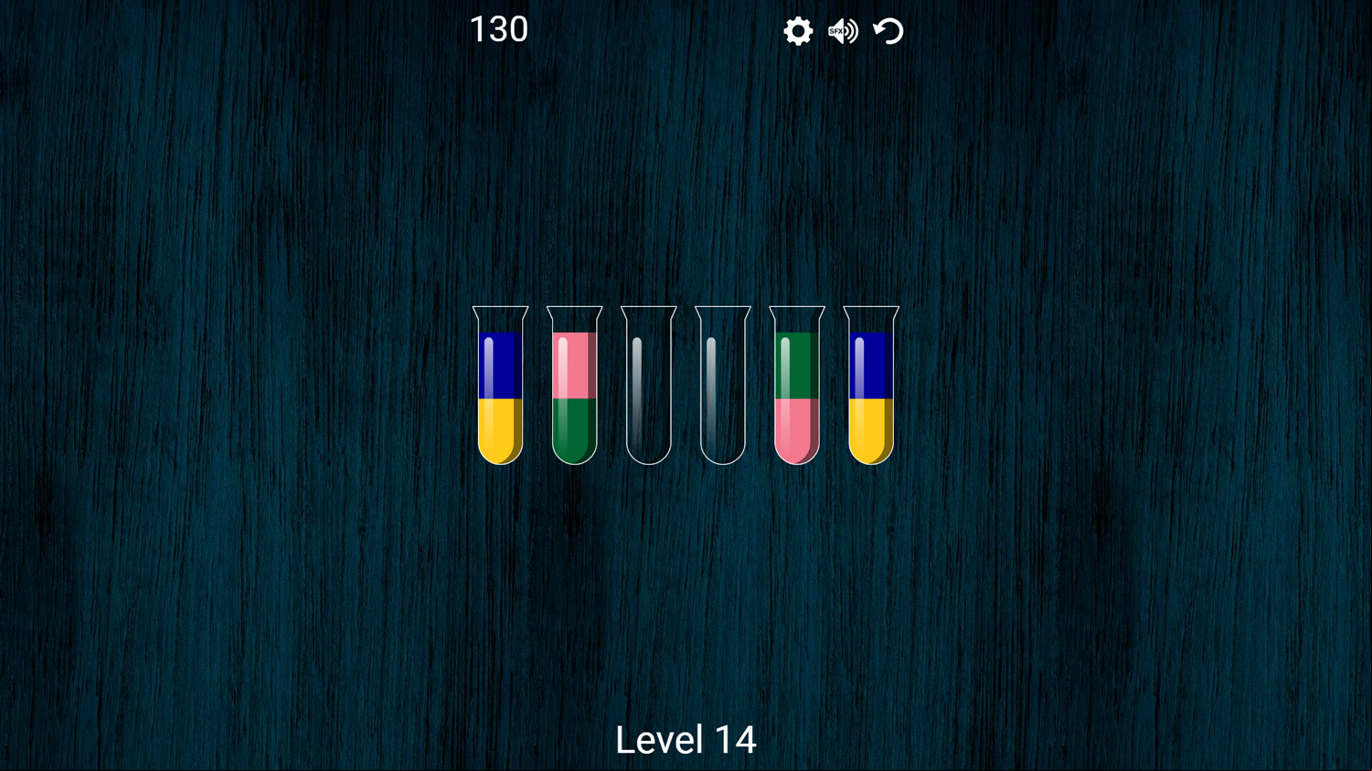 Color Tubes Game Level Progress Screenshot.