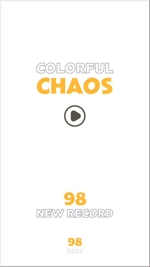 Colorful Chaos Game Best Score Screenshot.