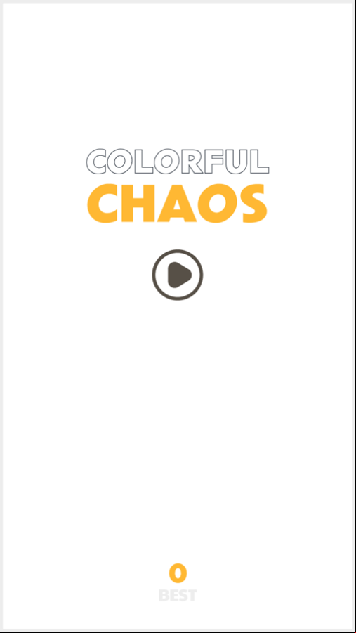 Colorful Chaos Game Welcome Screen Screenshot.