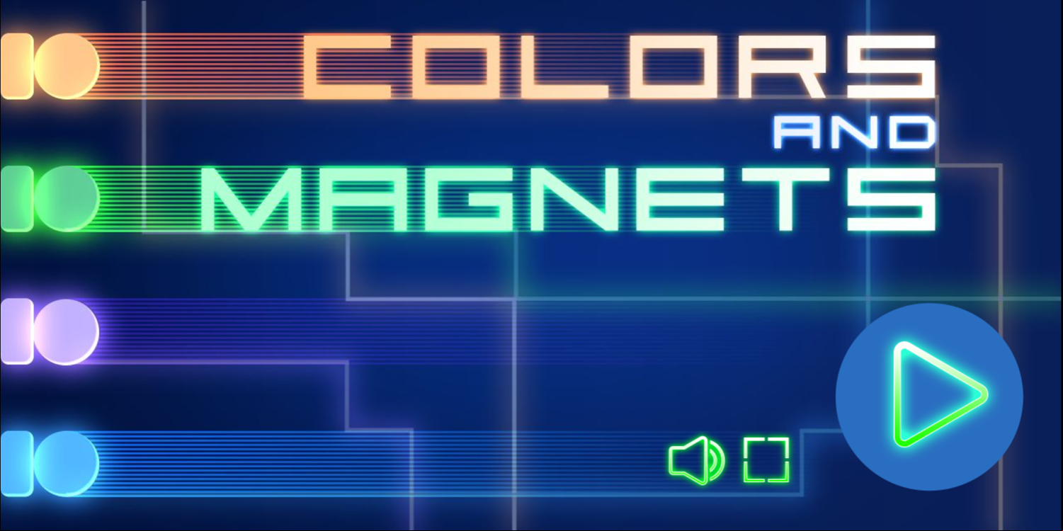 Colors and Magnets Game Welcome Screen Screenshot.