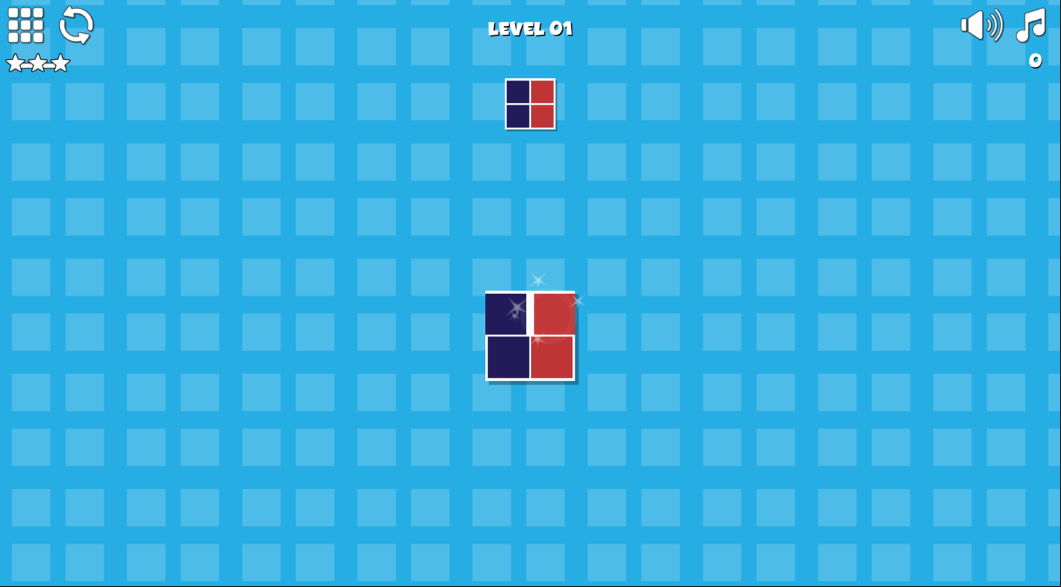 Colors Grid Game Level Play Screenshot.
