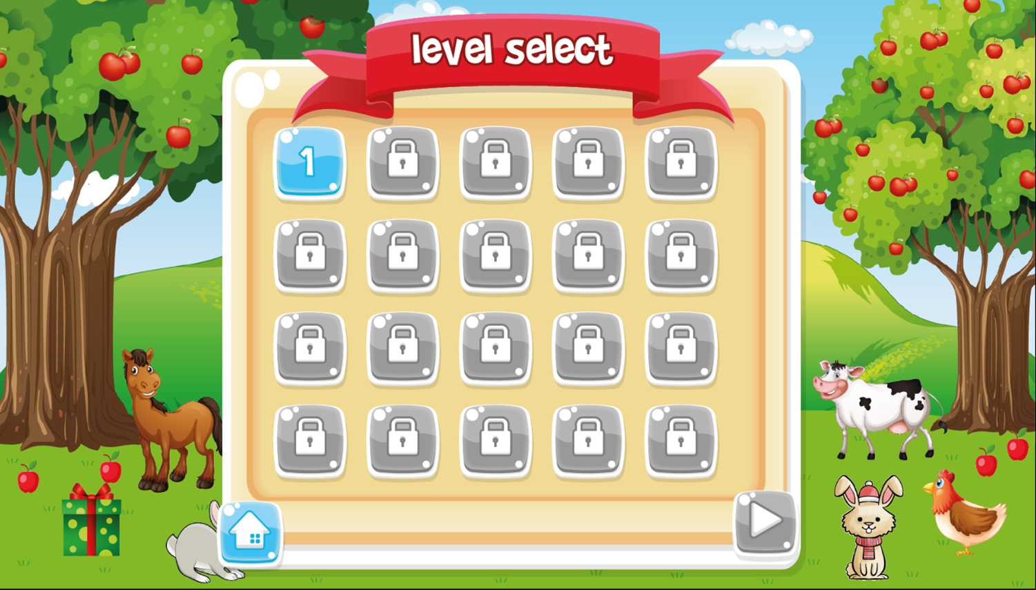 Complete The Pieces Game Level Select Screenshot.