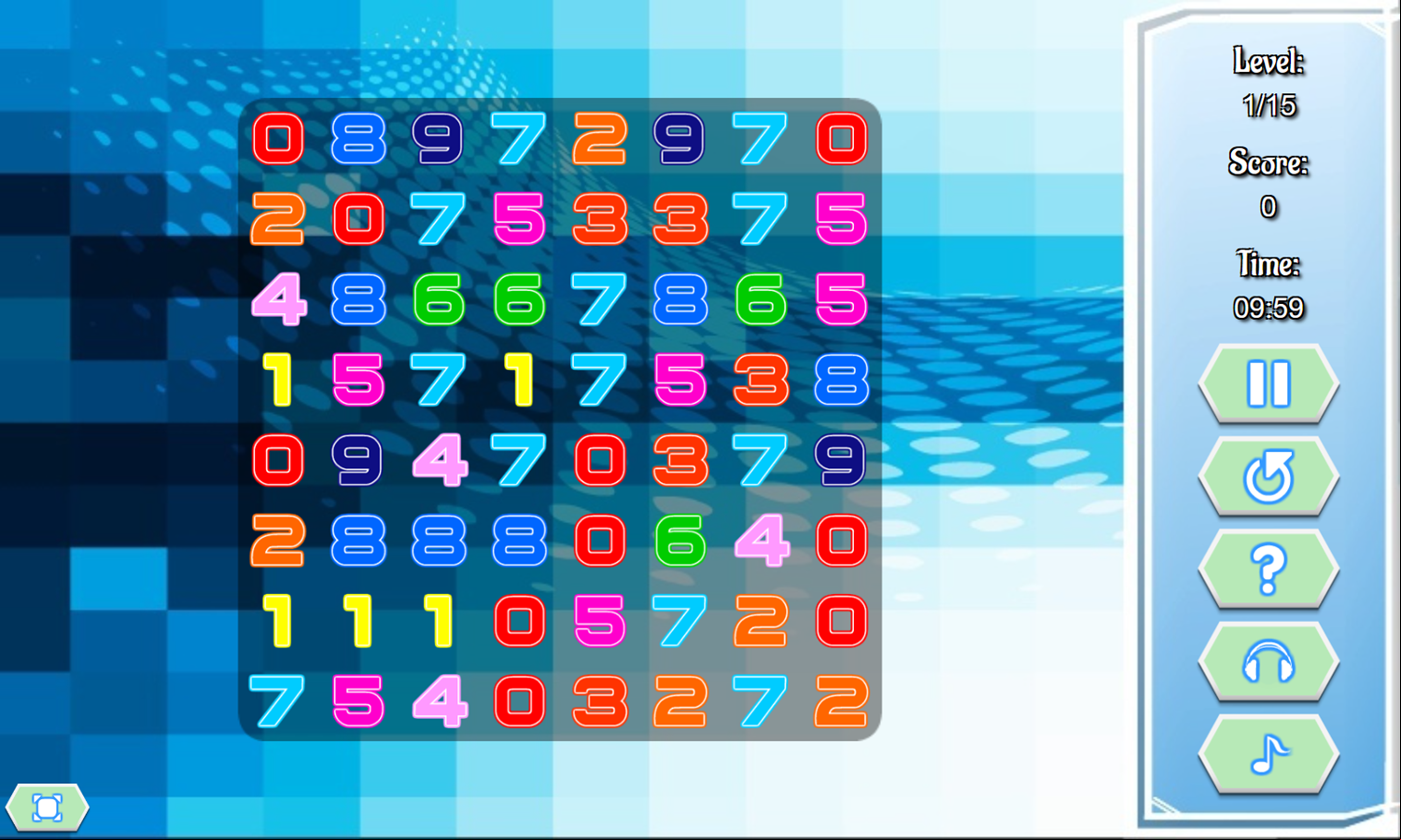 Connect 10 Game Start Screenshot.
