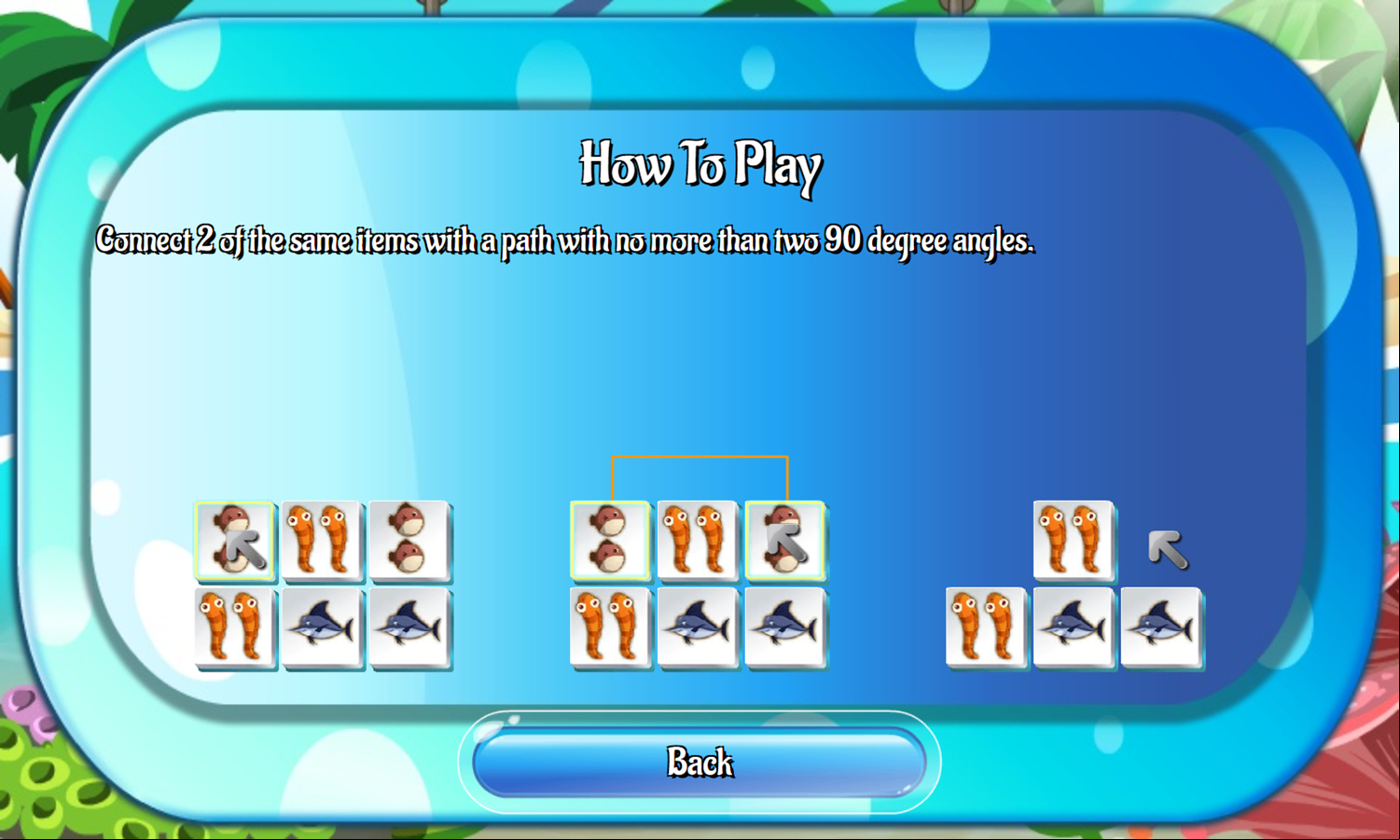 Connect Fish Game How To Play Screenshot.