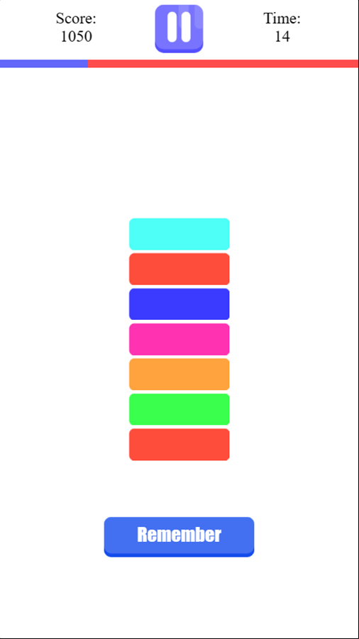 Construct Color Game Level Progress Screenshot.