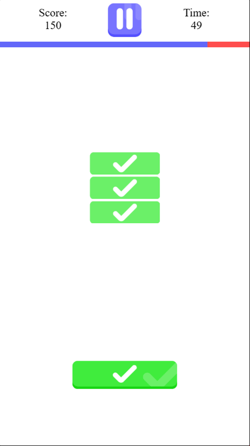 Construct Color Game Right Answer Screenshot.