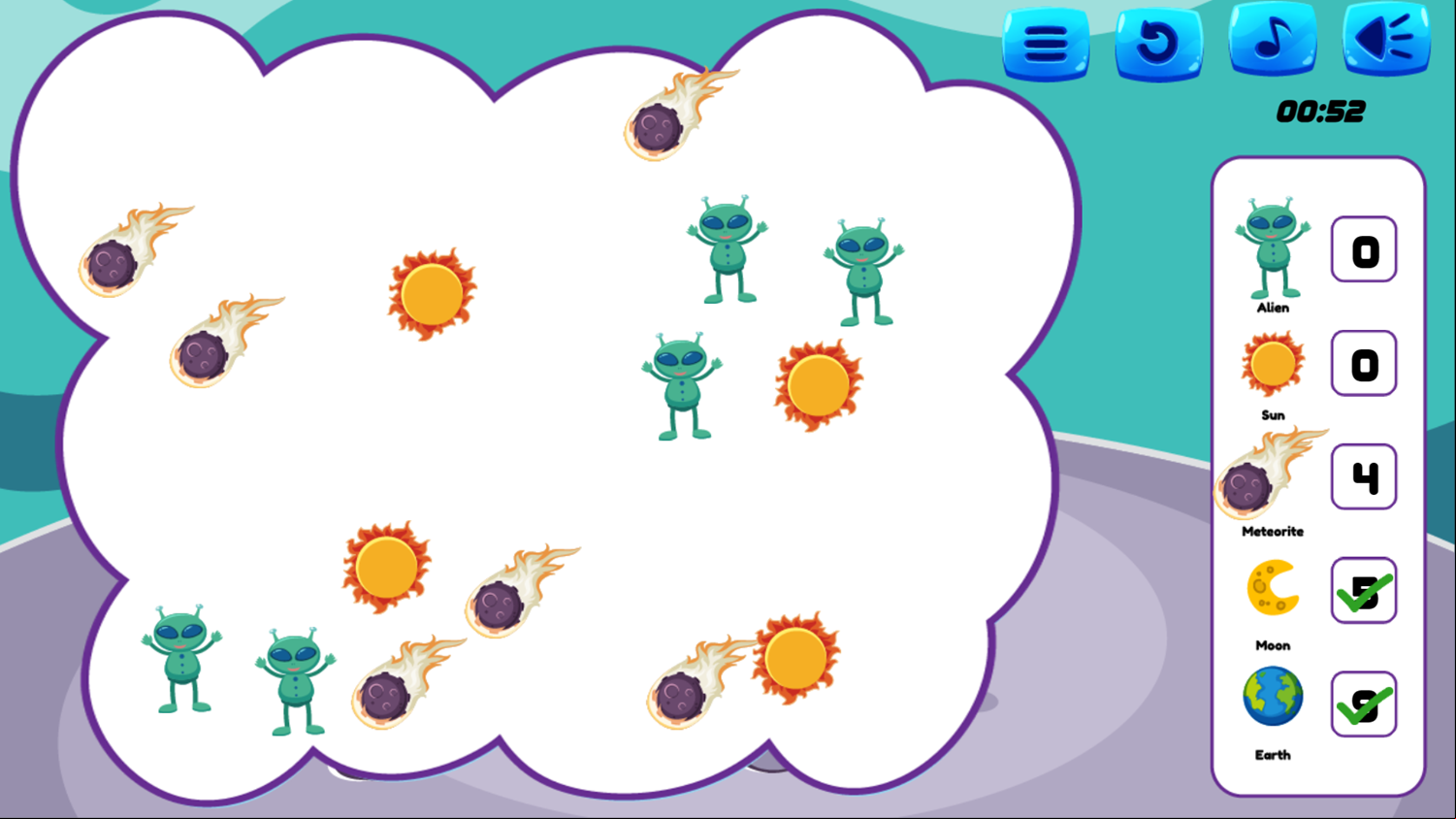 Cosmic English Game Play Screenshot.