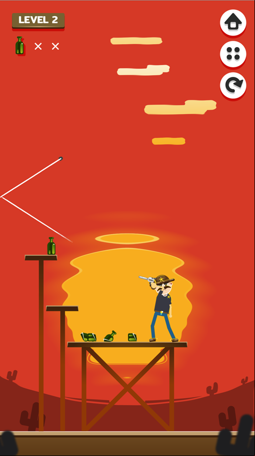 Cowboy Shoot Game Bullet Shot Screenshot.