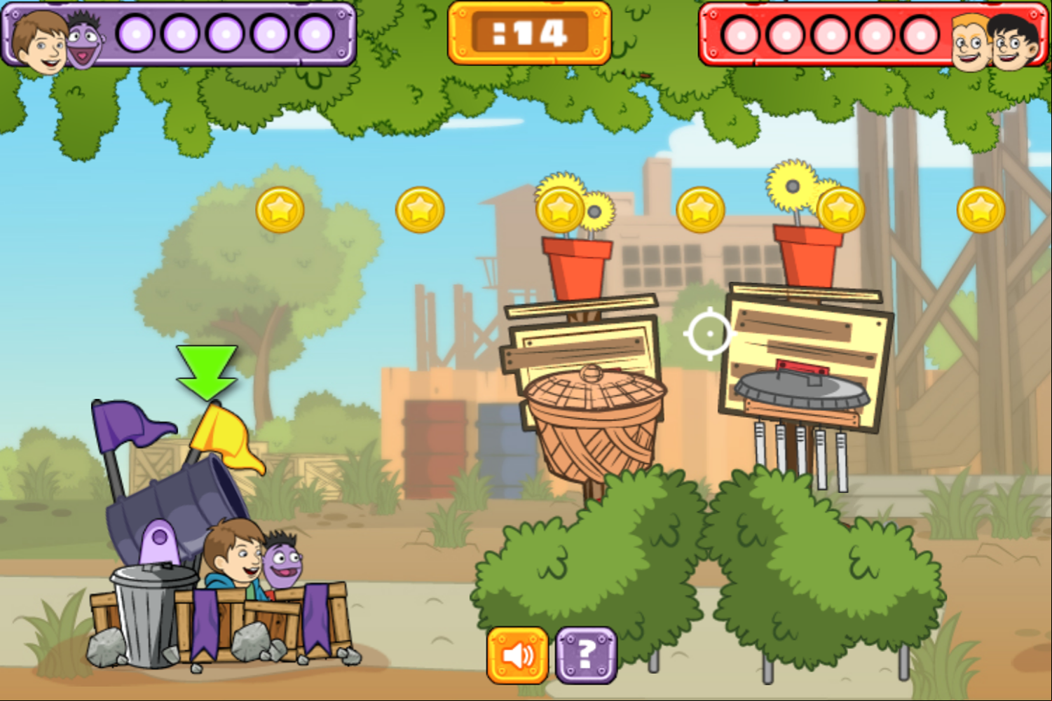 Crash & Bernstein Cluck 'N Chuck Game Start Screenshot.