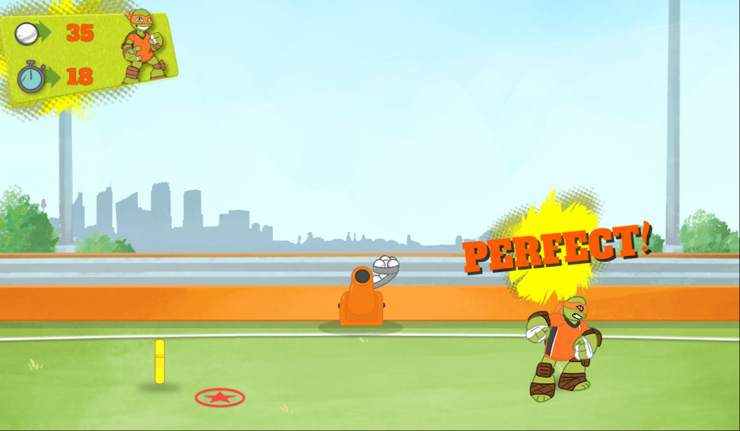 Crash the Bash Classic Catch Game Play Screenshot.