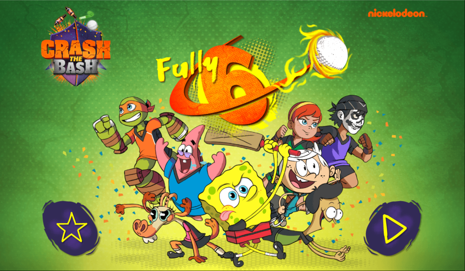 Crash the Bash Fully6 Game Welcome Screen Screenshot.