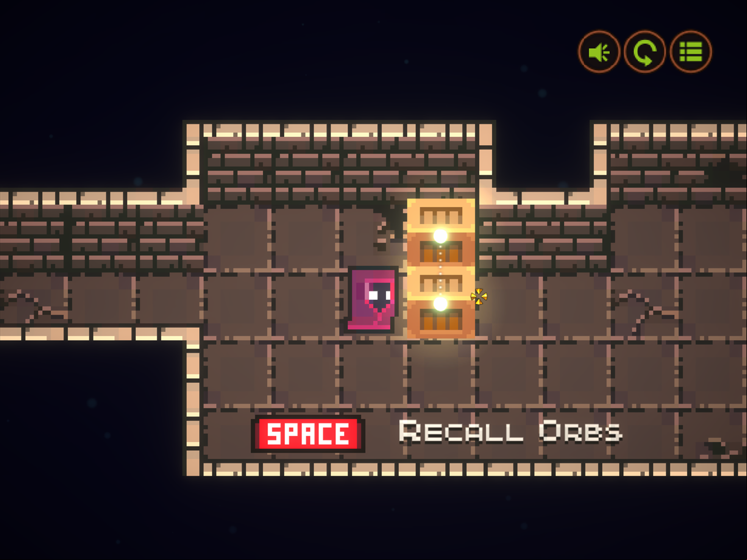 Crate Mage Game Recall Orbs Instructions Screenshot.