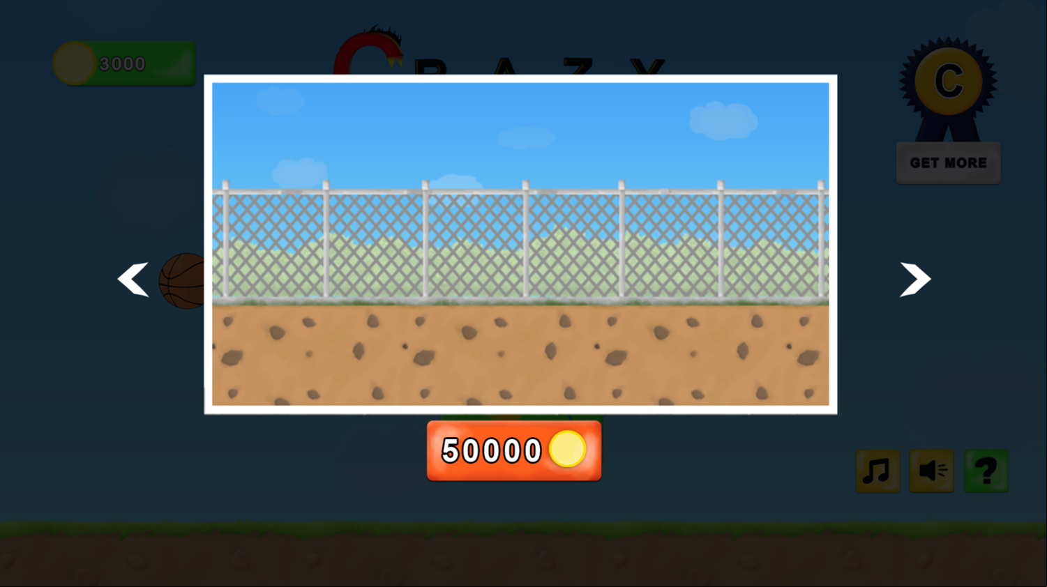 Crazy Baskets Game Background Store Screen Screenshot.
