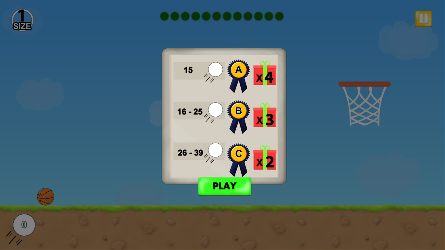 Crazy Baskets Bonus Game Instructions Screen Screenshot.