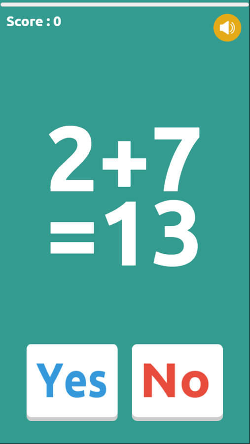 Crazy Math Game Start Screenshot.