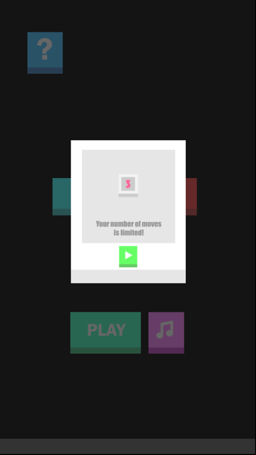 Cube Connect Game Limited Moves Screen Screenshot.