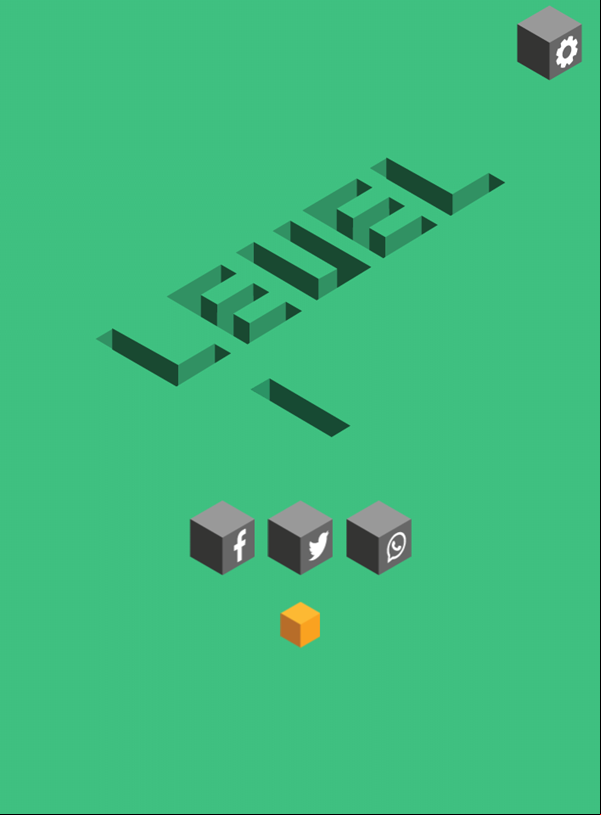 Cube Move Game Level Complete Screenshot.