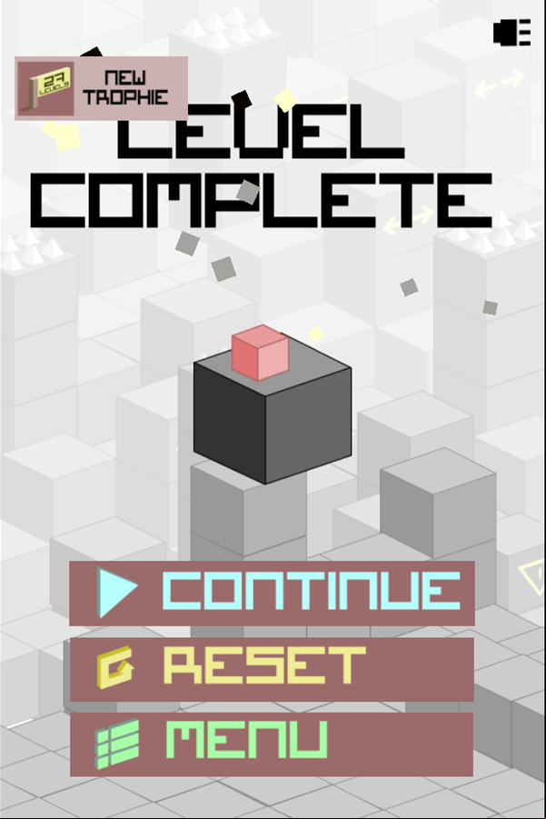 Cube Xtreme Game Level Complete Screen Screenshot.
