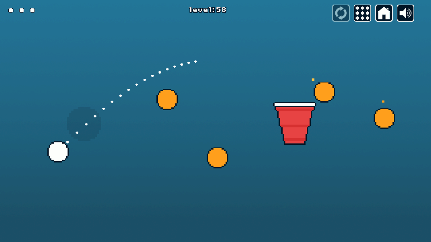 Cup and Ball Challenge Game Level Puzzle Screenshot.