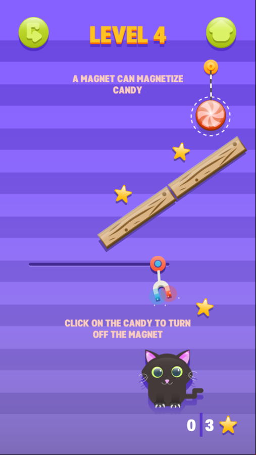 Cut for Cat 2 Game Level Challenge Screenshot.