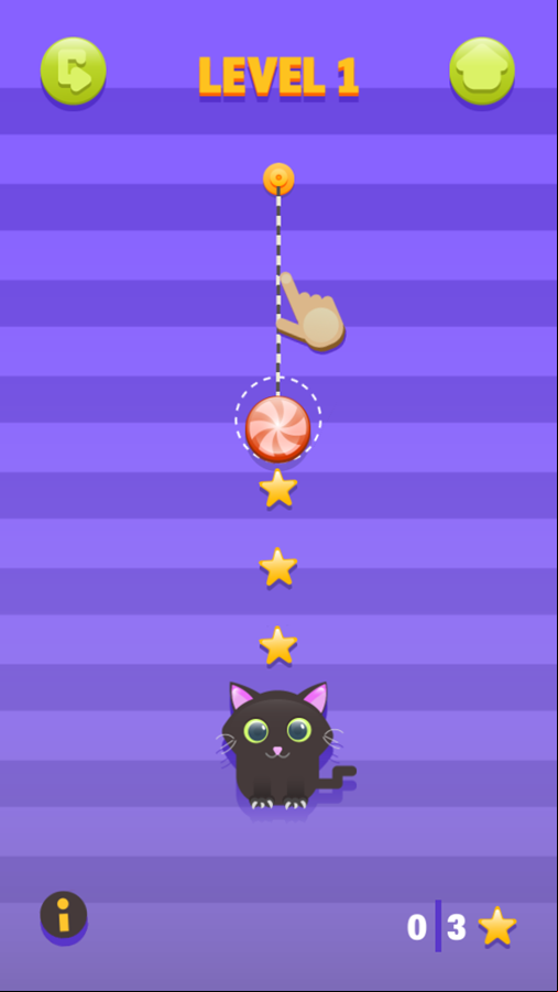 Cut for Cat 2 Game Level Start Screenshot.