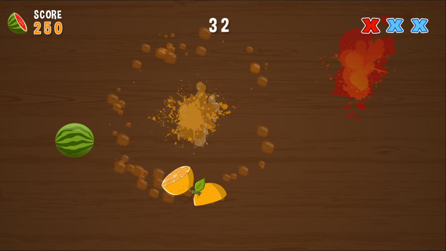 Cut Fruit Game Play Screenshot.