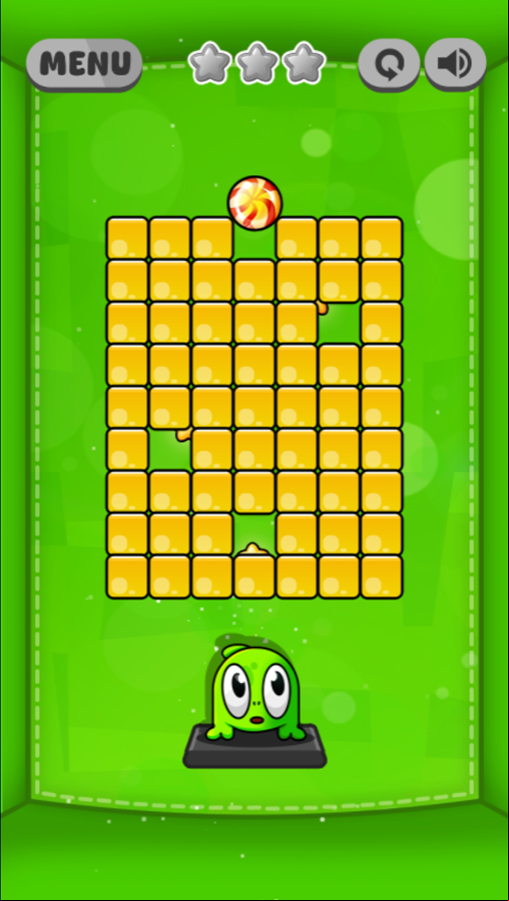 Cut The Candy Game Level With Many Breakable Blocks Screenshot.