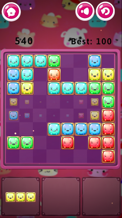 Cute Blocks Game Challenge Screenshot.