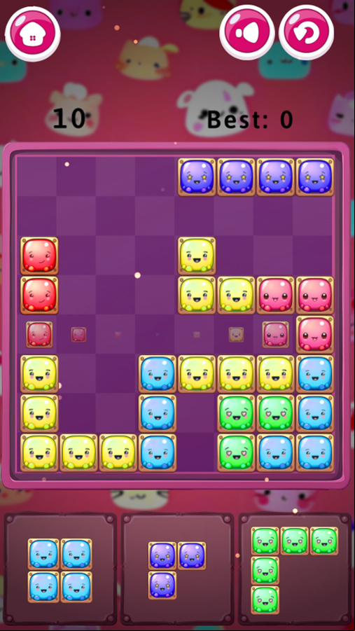 Cute Blocks Game Play Screenshot.
