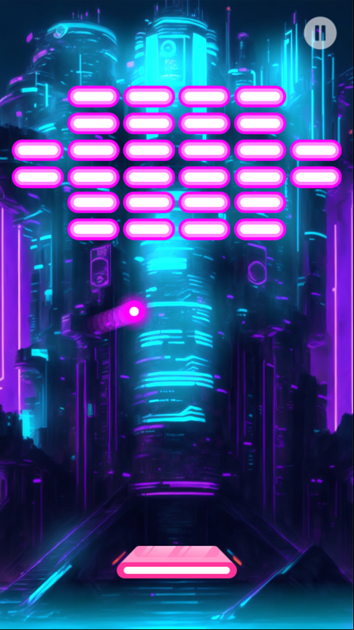 Cyberpong Game Level Start Screenshot.