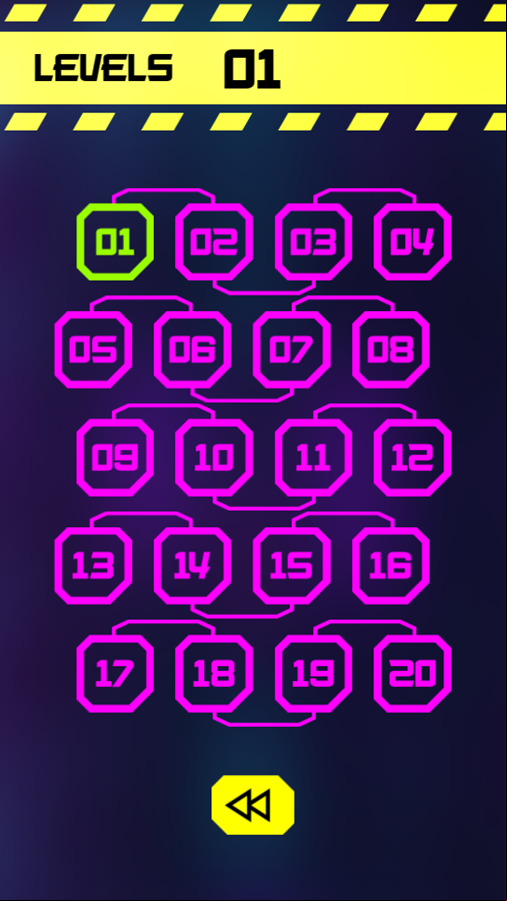 Cyberpong Game Stage Select Screenshot.