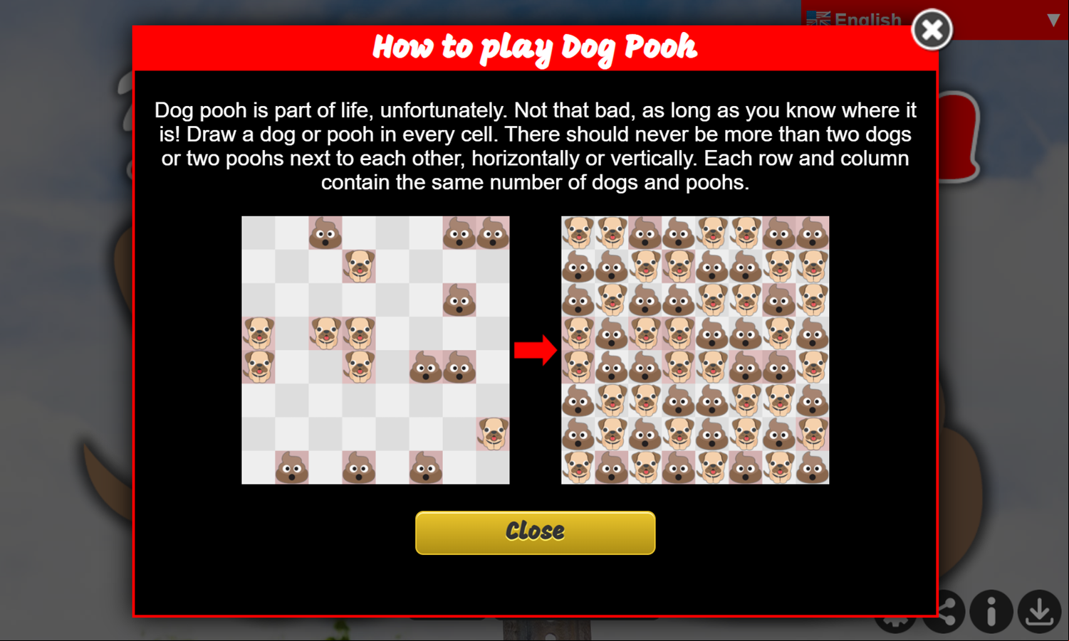 Daily Dog Pooh Game How To Play Screenshot.