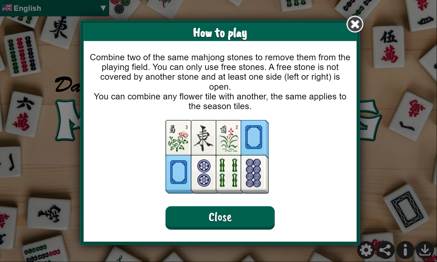 Daily Mahjongg Game How To Play Screenshot.