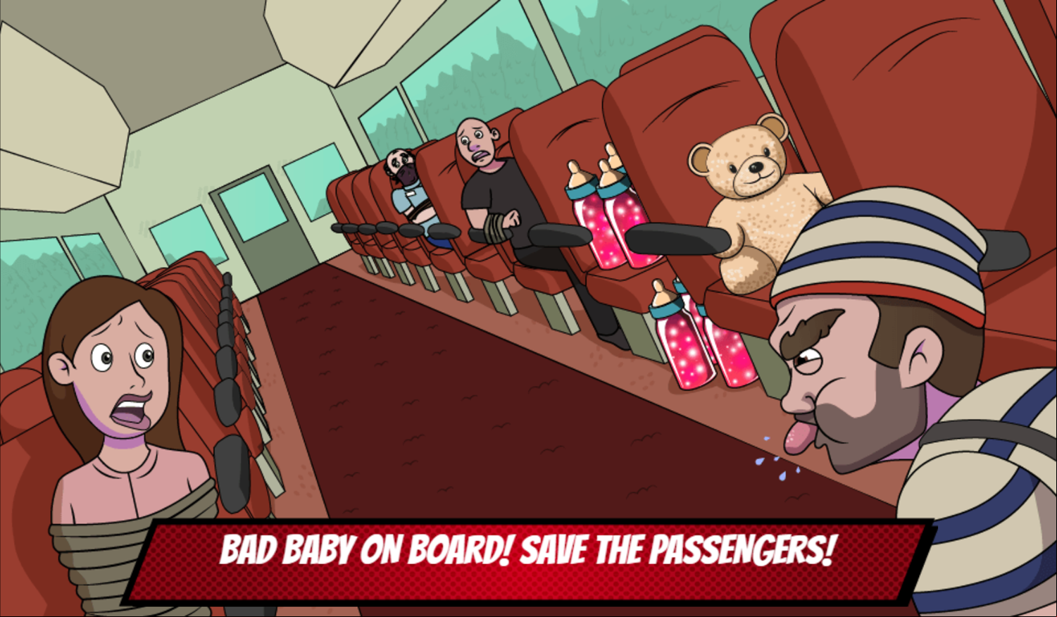 Danger and Thunder Train Rescue Game Intro Screenshot.