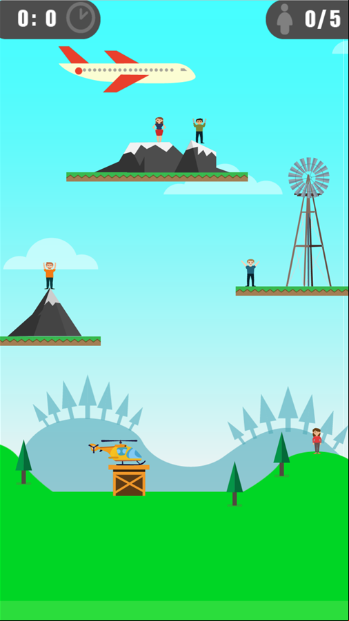 Dangerous Rescue Game Airplane Level Screenshot.