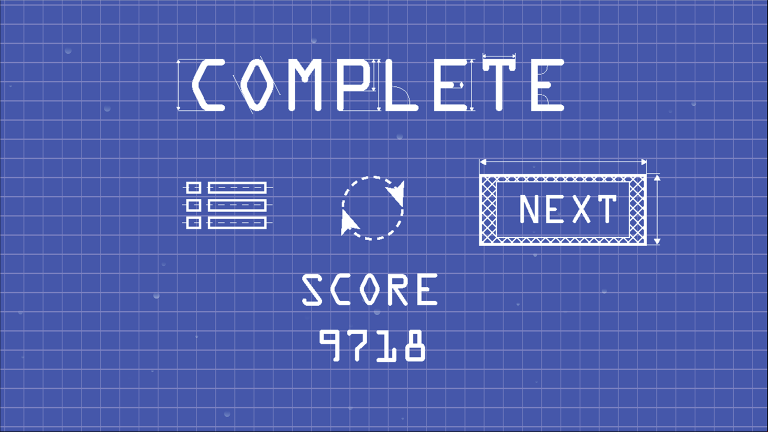 Demolition by Explosion Game Level Complete Screen Screenshot.
