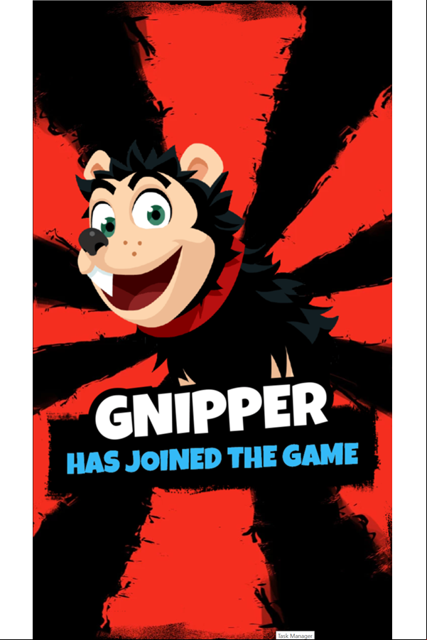 Dennis & Gnasher Sausage & Chips Game Gnipper Screenshot.