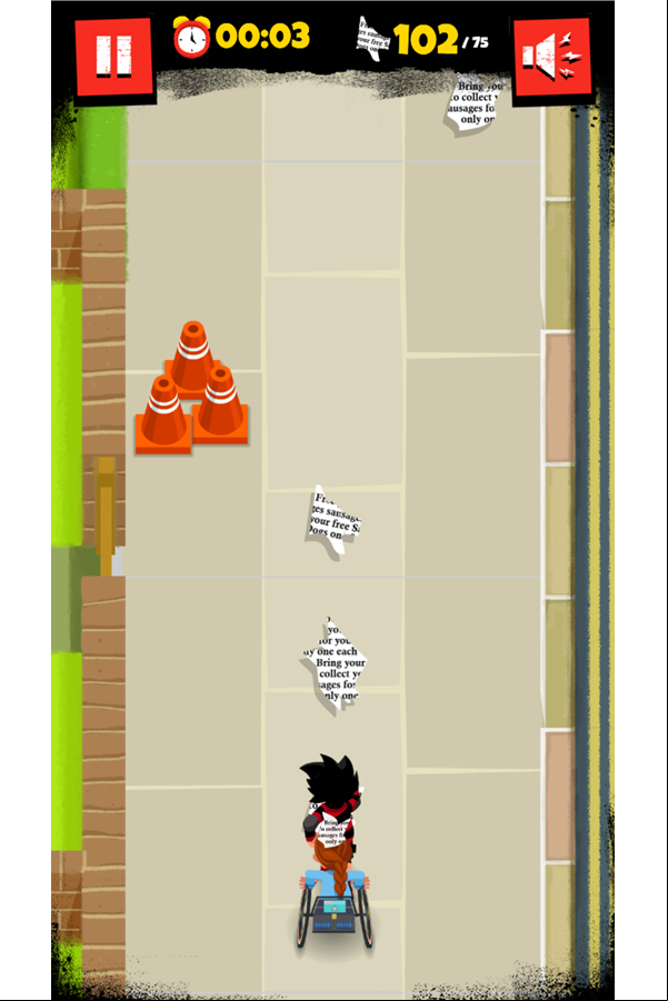 Dennis & Gnasher Sausage & Chips Game Rubi Level Screenshot.