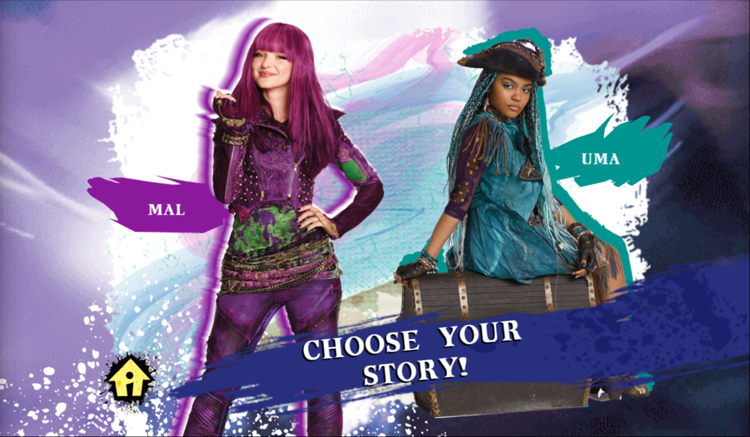 Descendants 2 Mal vs Uma Game Choose Character Screenshot.