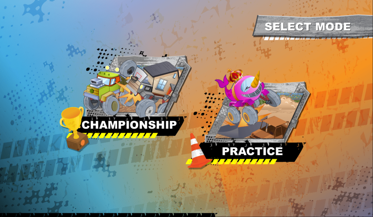Destruction Truck Derby Game Mode Select Screenshot.