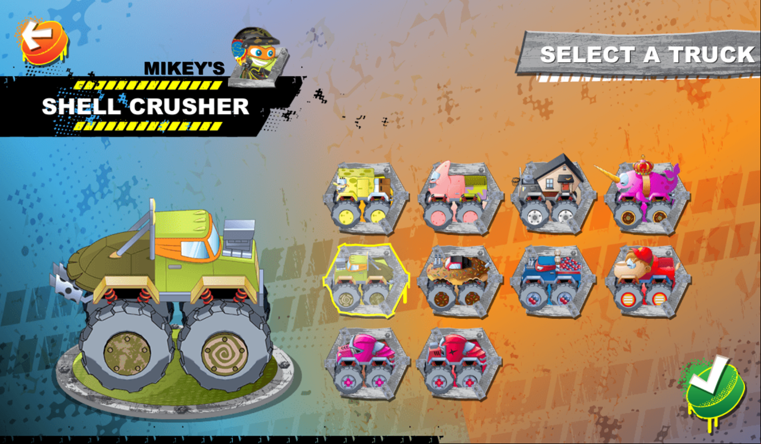 Destruction Truck Derby Game Select Truck Screenshot.