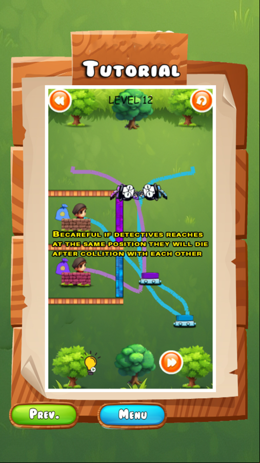 Detective and the Thief Game Instructions Screenshot.