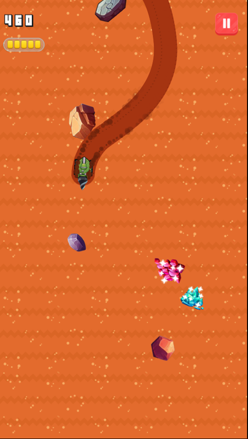 Diamonds Digger Game Progress Screenshot.