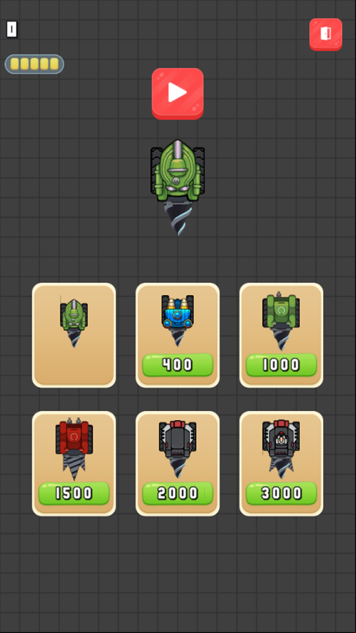 Diamonds Digger Game Shop Screenshot.