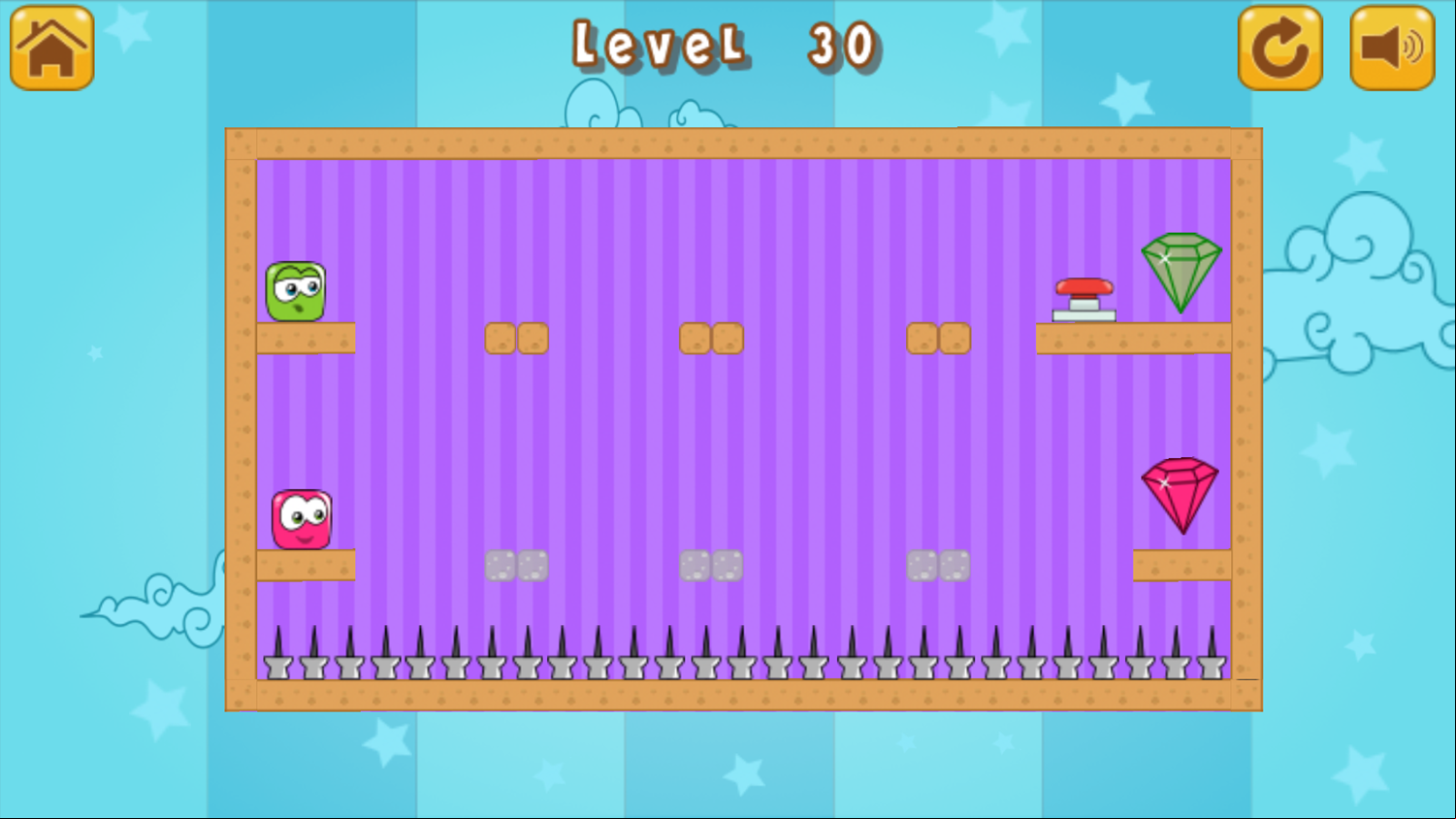 Diamonds Twins Game Final Level Screenshot.