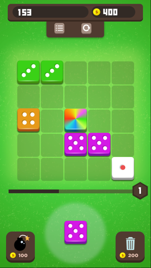 Dice Merge Game Rainbow Screenshot.