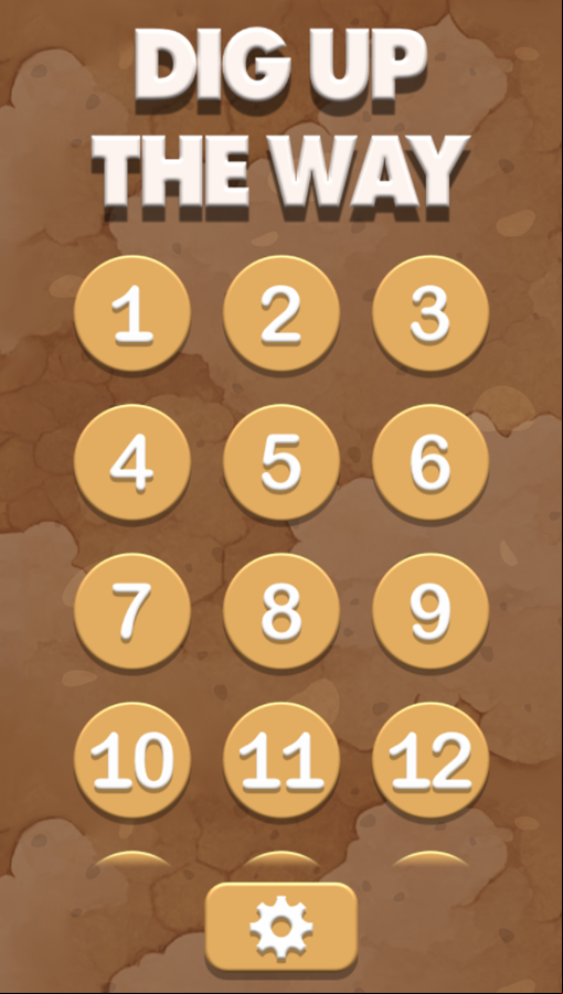 Dig Up The Way Game Level Select Screen Screenshot.