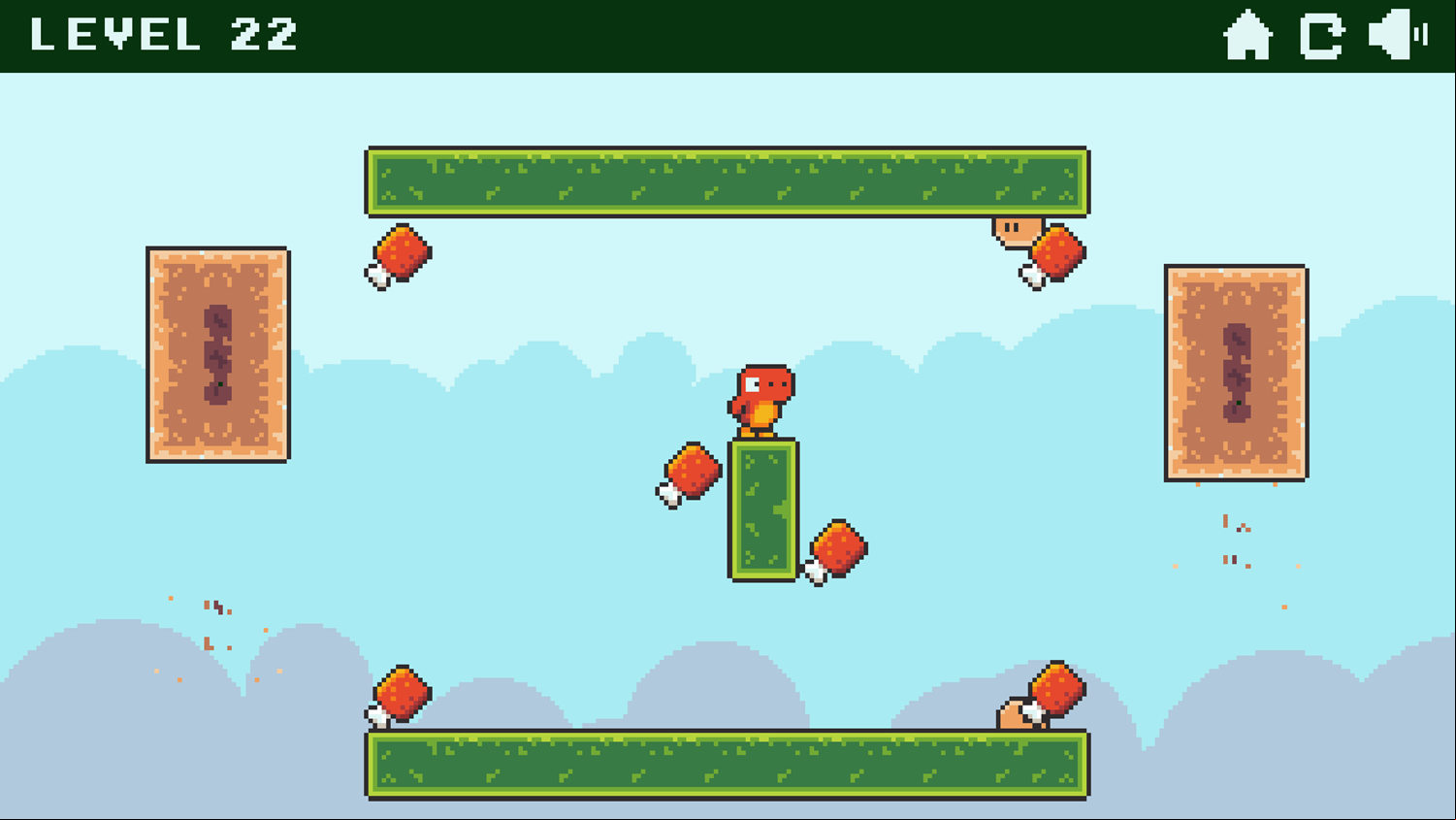 Dino Grub Game Challenging Stage Screenshot.
