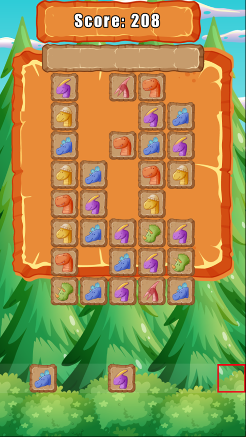 Dino Puzzle Game End Screenshot.