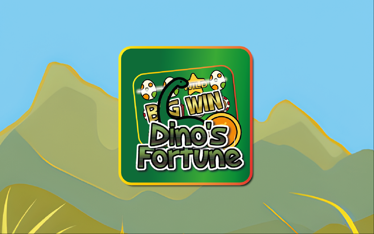 Dino's Fortune Game Welcome Screen Screenshot.